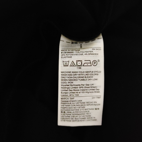 GAP Ponte Long Sleeve Ruffle-Hem Dress NWT - Picture 7 of 7